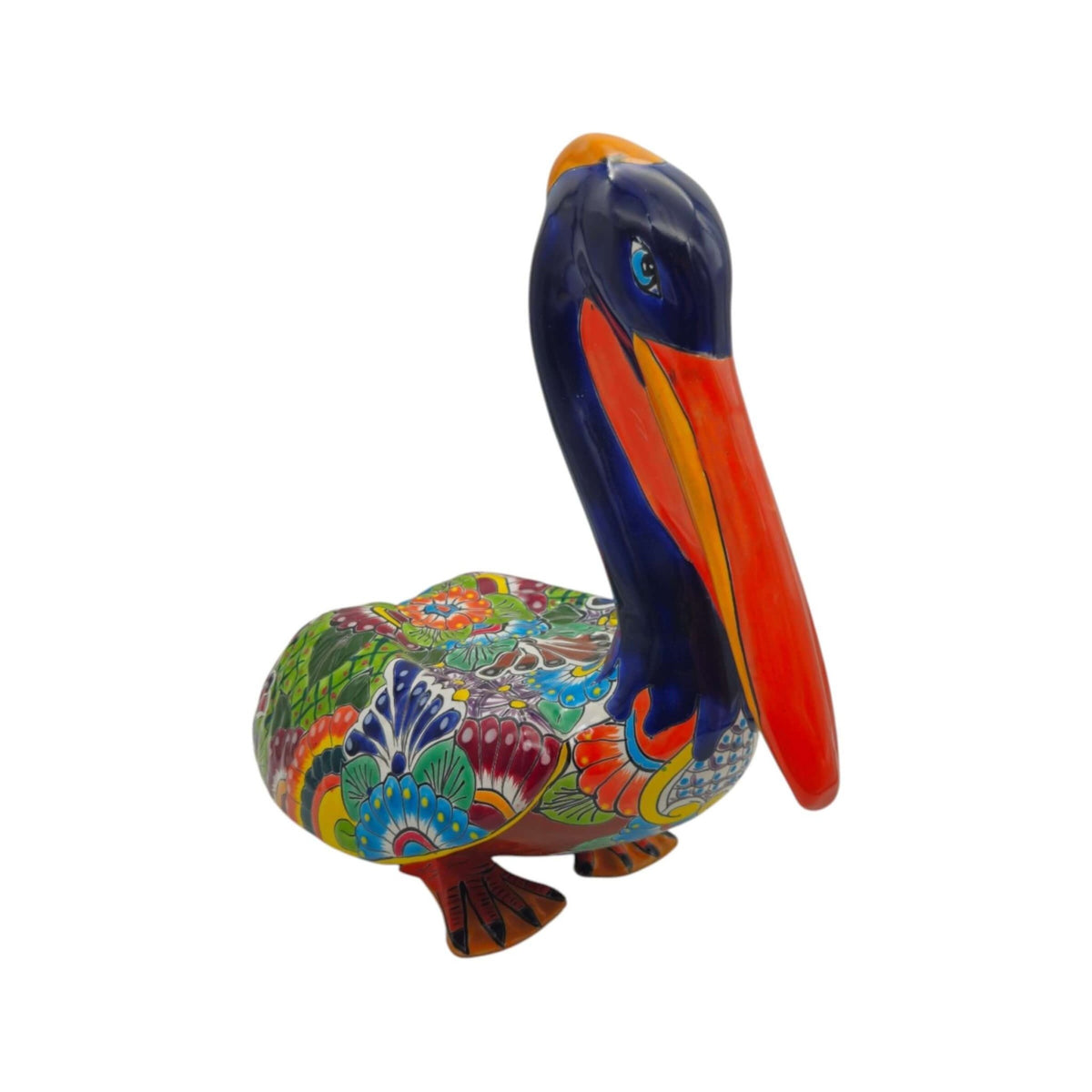 Talavera Pelican Statue | Hand-Painted Mexican Ceramic Decor Talavera Statue La Vie Bien Talavera Pelican Statue | Hand-Painted Mexican Ceramic Decor