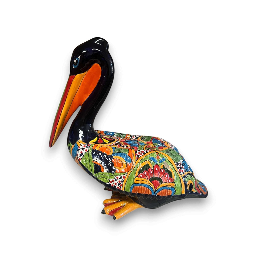 Talavera Pelican Statue | Hand-Painted Mexican Ceramic Decor Talavera Statue La Vie Bien Talavera Pelican Statue | Hand-Painted Mexican Ceramic Decor