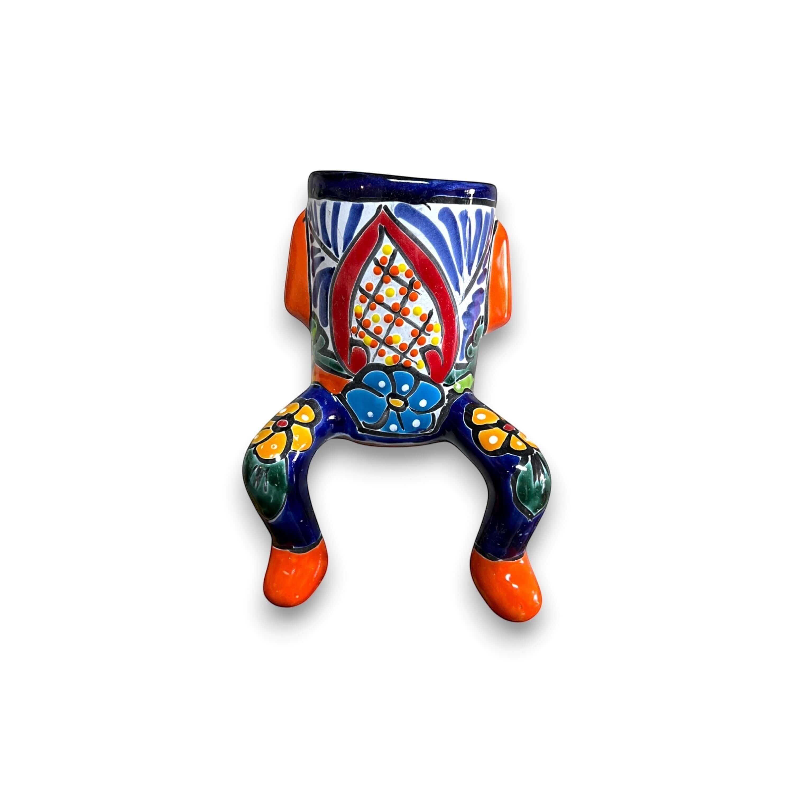Talavera Person Planter | Table Edge Pot with Arms and Legs