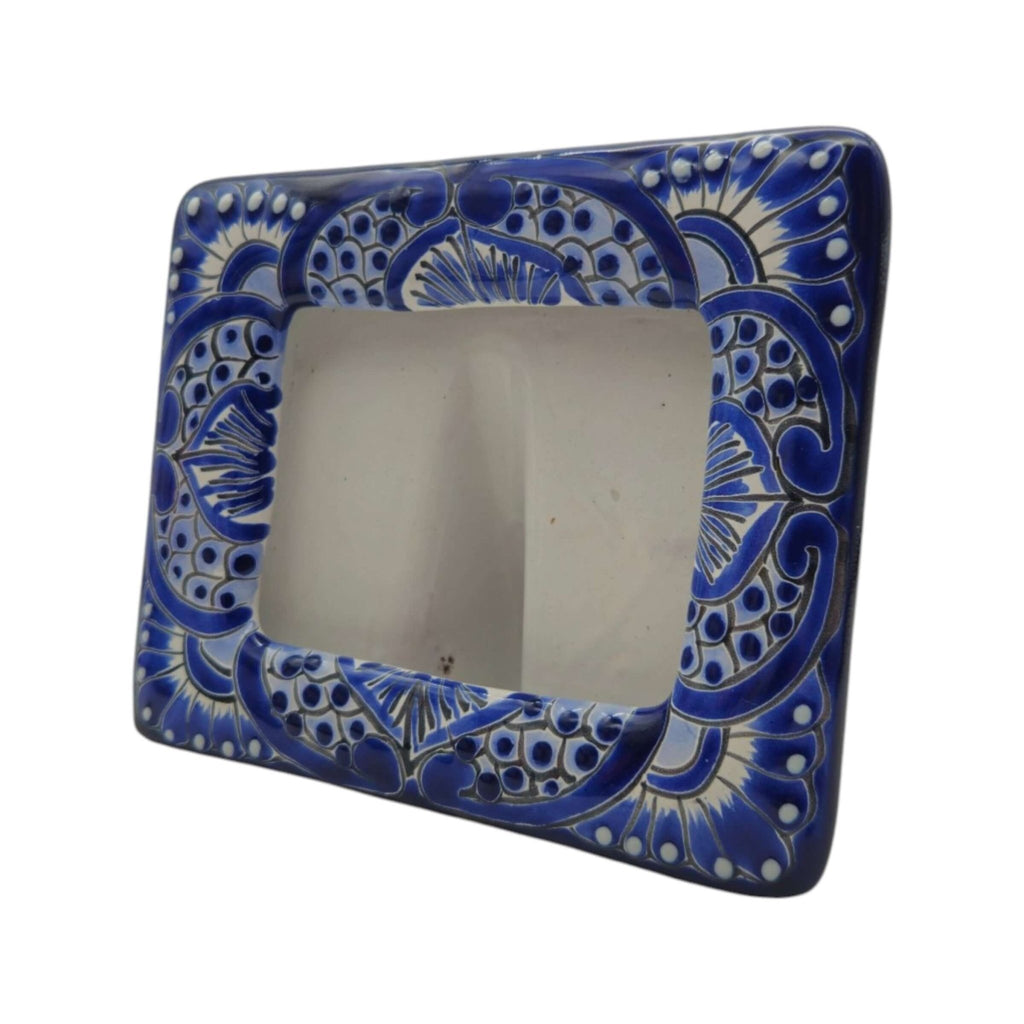 Talavera Picture Frame | Blue & White Floral Design Talavera Picture Frame La Vie Bien Talavera Picture Frame | Blue & White Floral Design