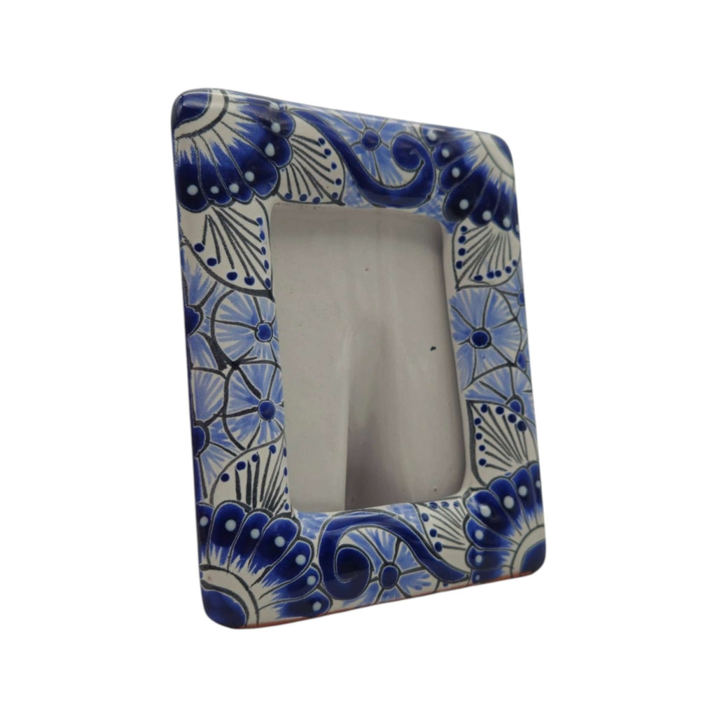 Talavera Picture Frame | Blue & White Floral Design Talavera Picture Frame La Vie Bien Talavera Picture Frame | Blue & White Floral Design
