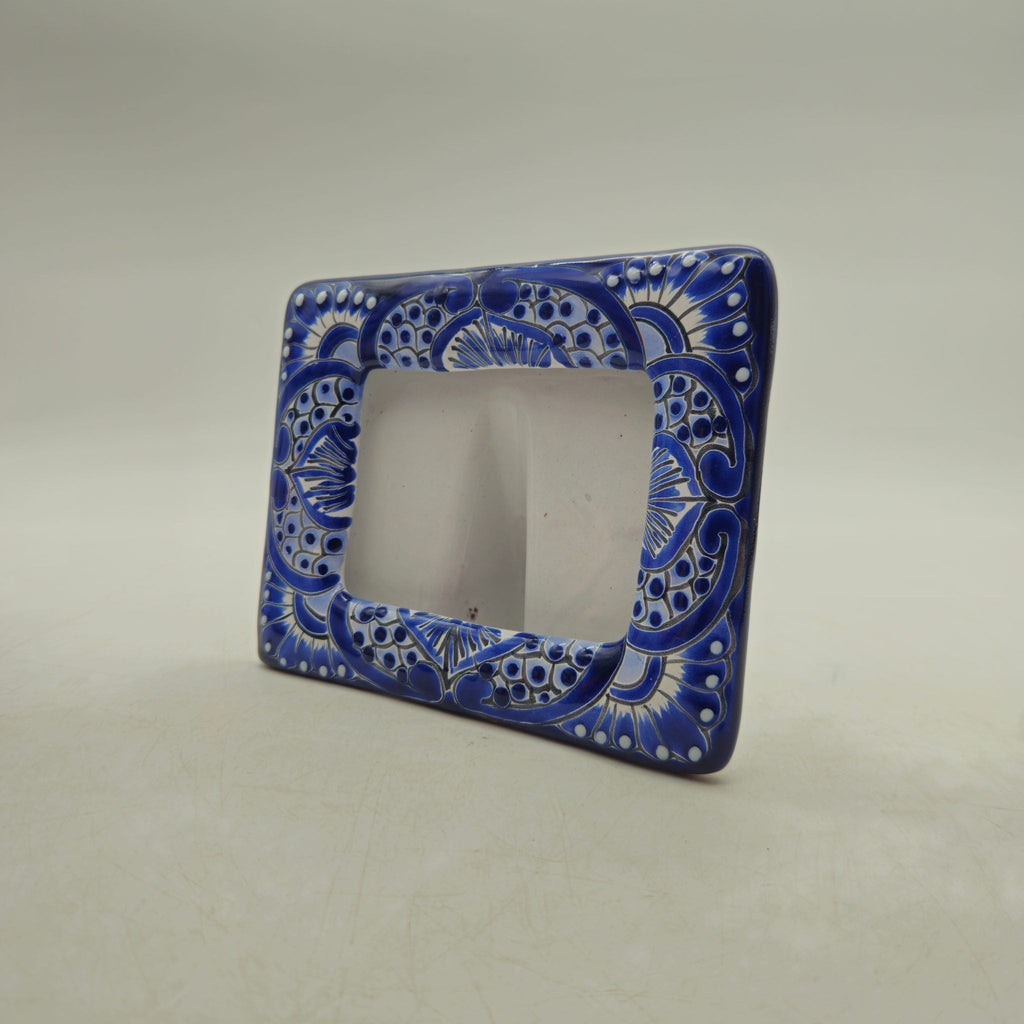 Talavera Picture Frame | Blue & White Floral Design