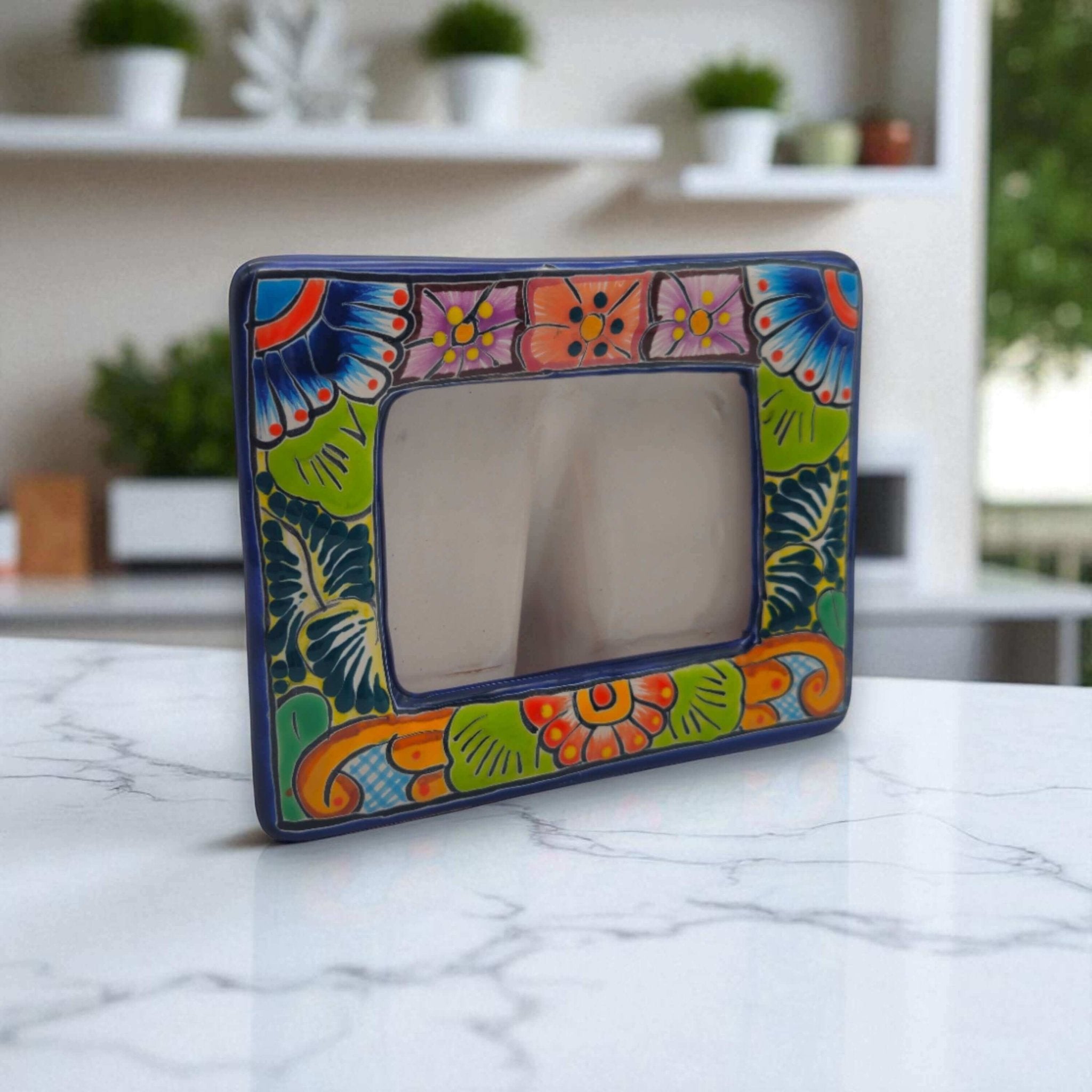 Talavera Picture Frame | Colorful Handcrafted Mexican Home Decor Talavera Picture Frame La Vie Bien Talavera Picture Frame | Colorful Handcrafted Mexican Home Decor