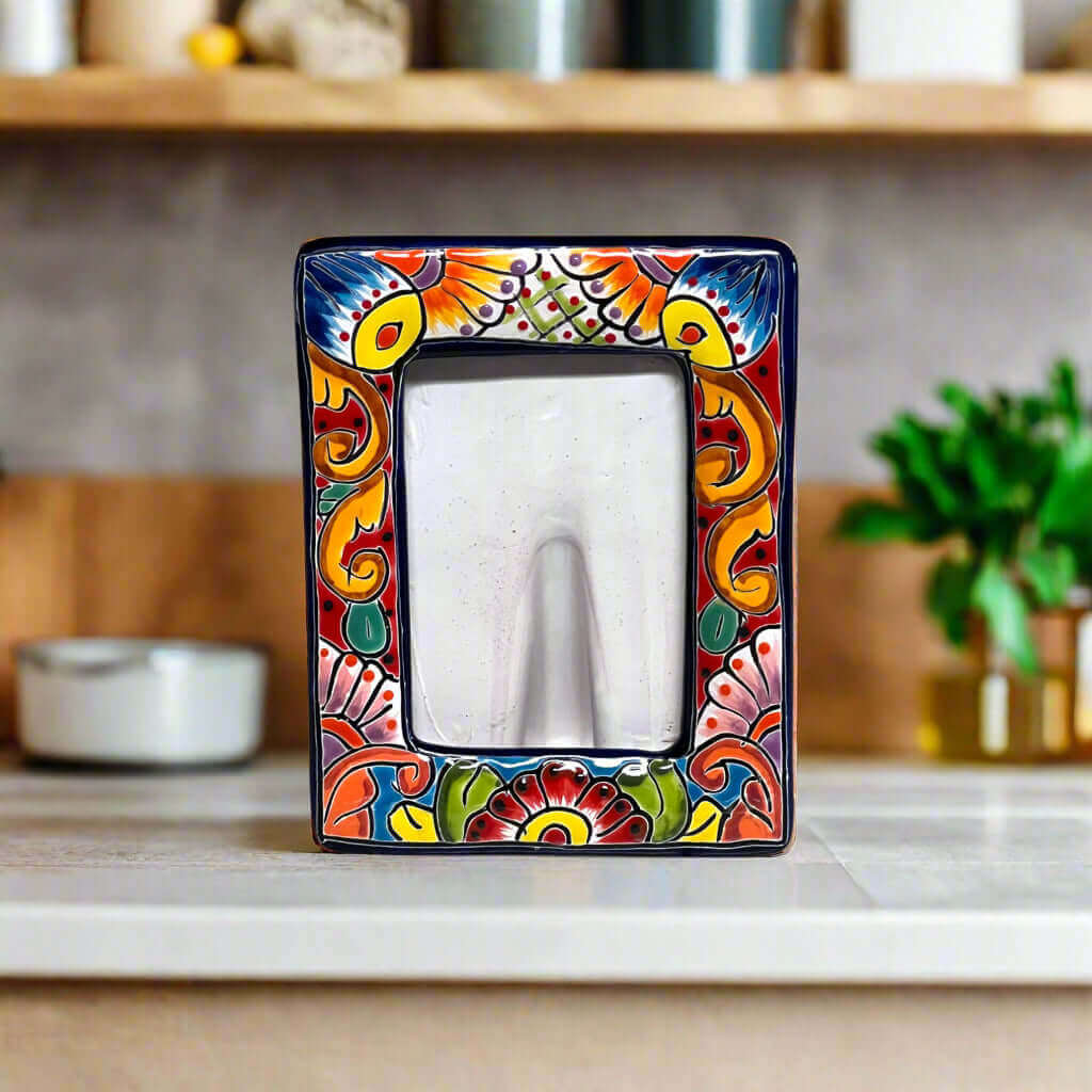 Talavera Picture Frame | Colorful Handcrafted Mexican Home Decor Talavera Picture Frame La Vie Bien Talavera Picture Frame | Colorful Handcrafted Mexican Home Decor