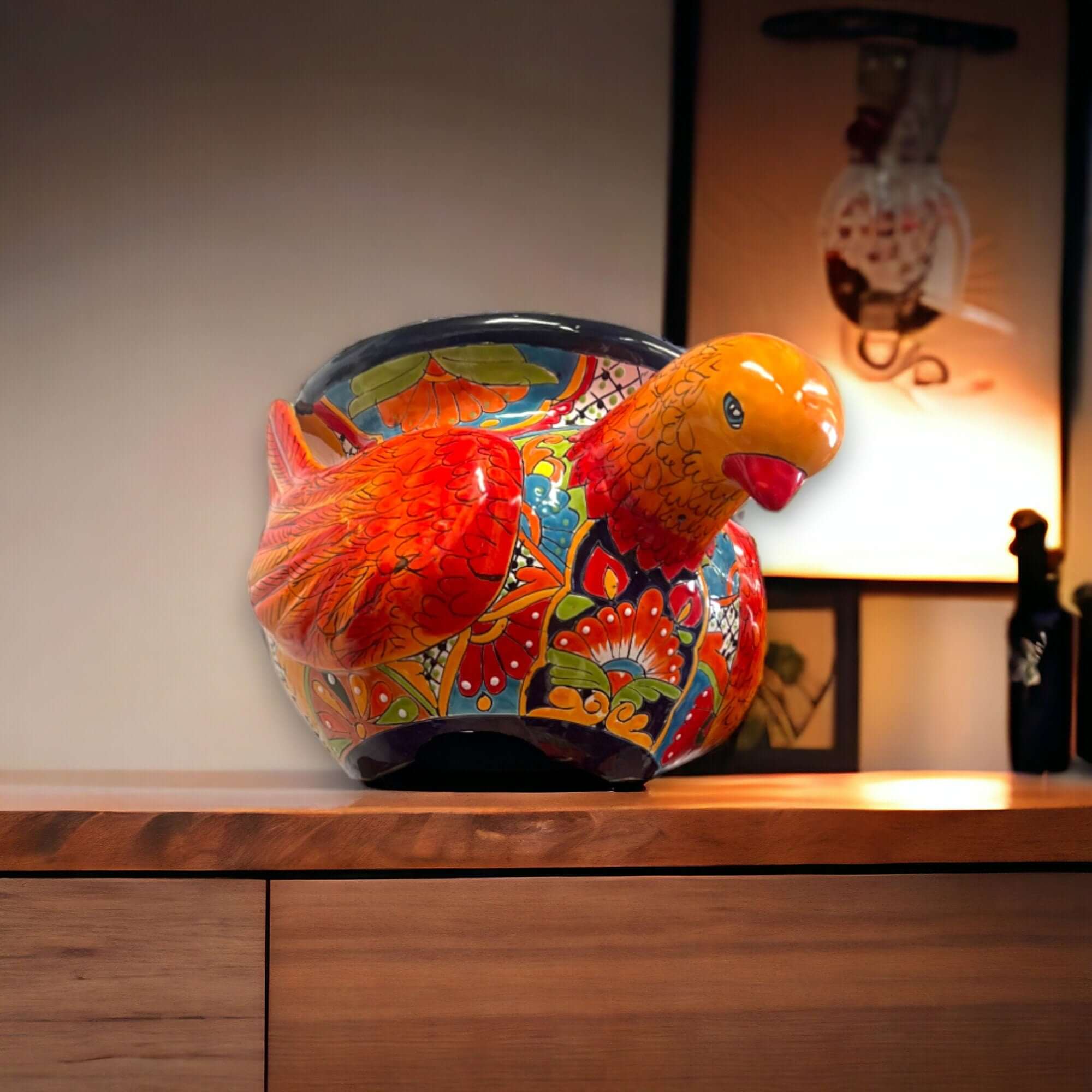Talavera Pigeon Planter | Colorful Handcrafted Mexican Pottery Talavera Planter La Vie Bien Talavera Pigeon Planter | Colorful Handcrafted Mexican Pottery