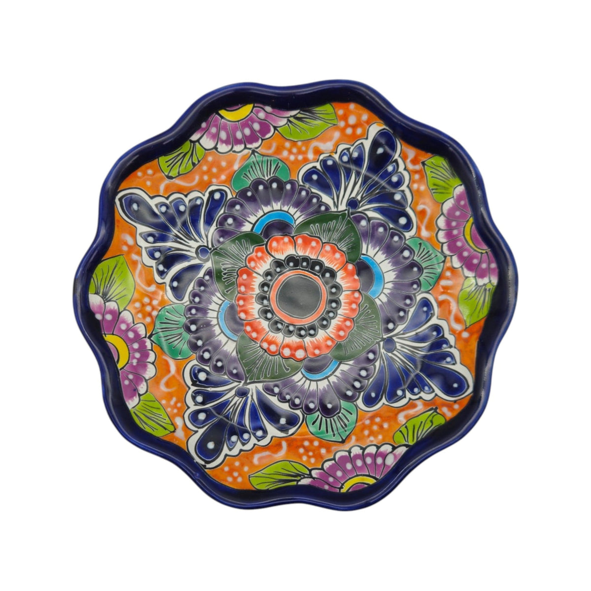 Talavera Plate | Hand-Painted Mexican Folk Art Dinnerware Talavera Plate La Vie Bien Talavera Plate | Hand-Painted Mexican Folk Art Dinnerware