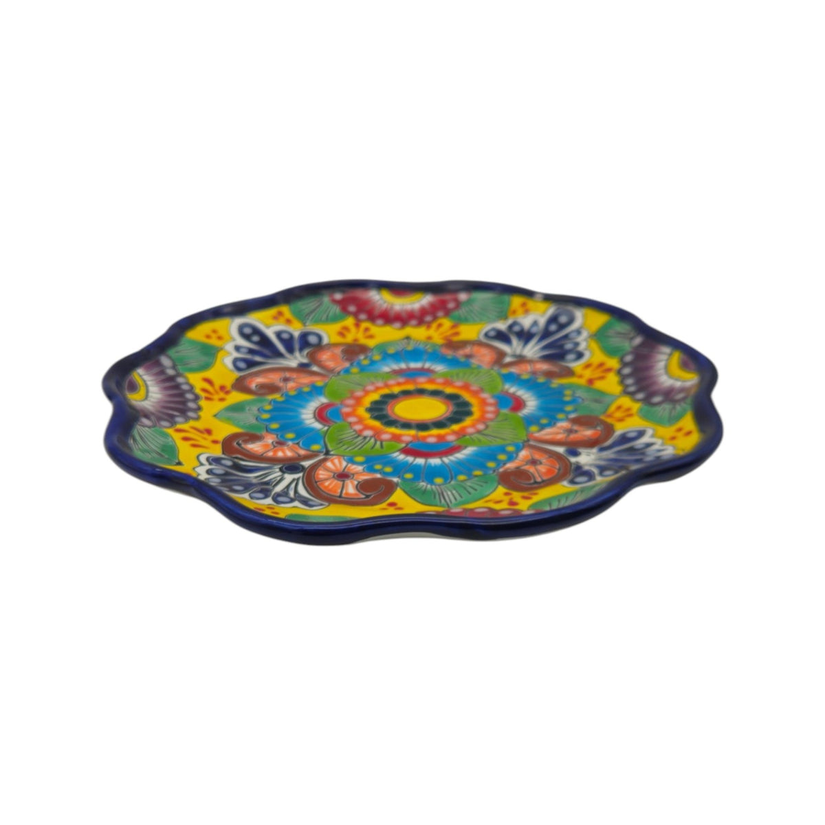 Talavera Plate | Hand-Painted Mexican Folk Art Dinnerware Talavera Plate La Vie Bien Talavera Plate | Hand-Painted Mexican Folk Art Dinnerware