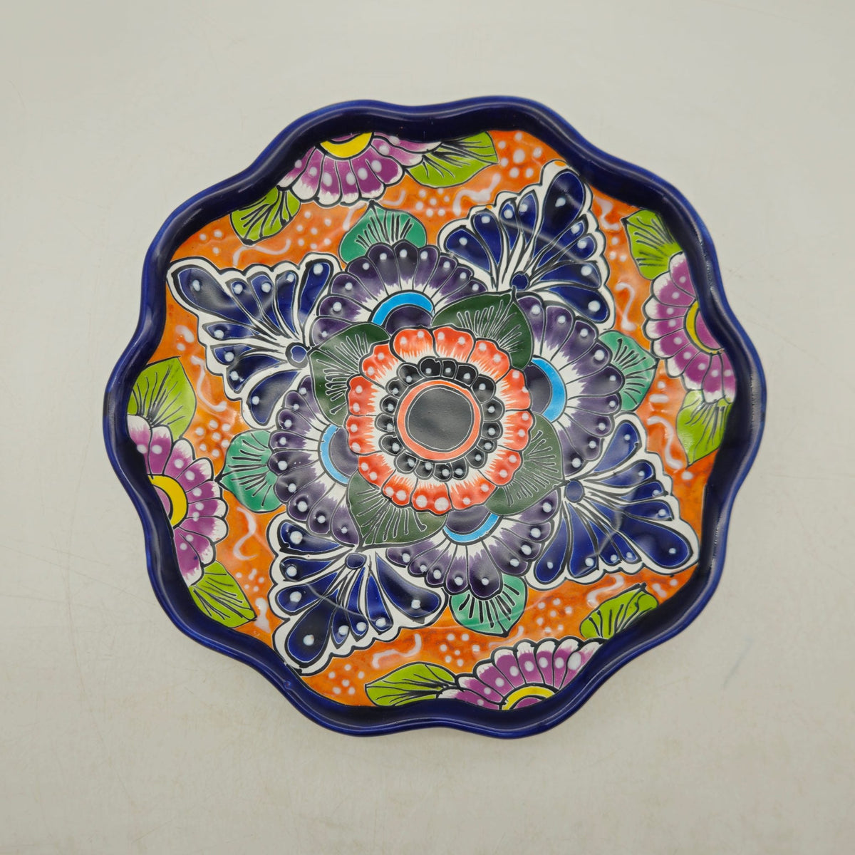 Talavera Plate | Hand-Painted Mexican Folk Art Dinnerware