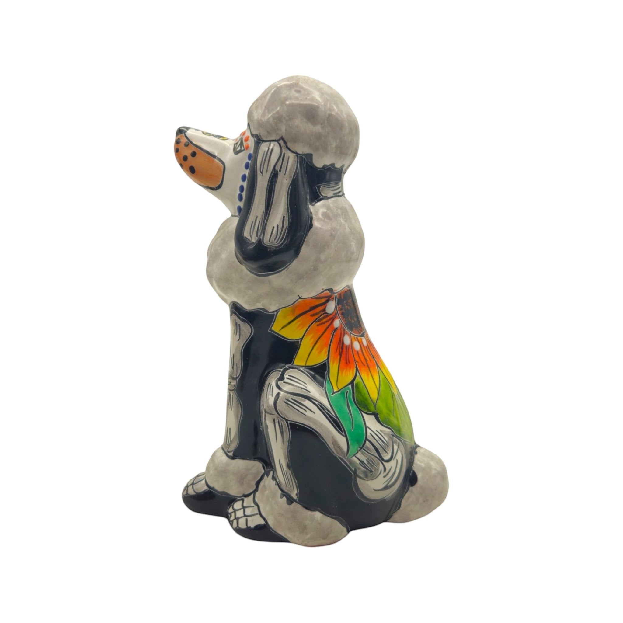 Talavera Poodle Statue | Day of the Dead Ceramic Art Talavera Statue La Vie Bien Talavera Poodle Statue | Day of the Dead Ceramic Art