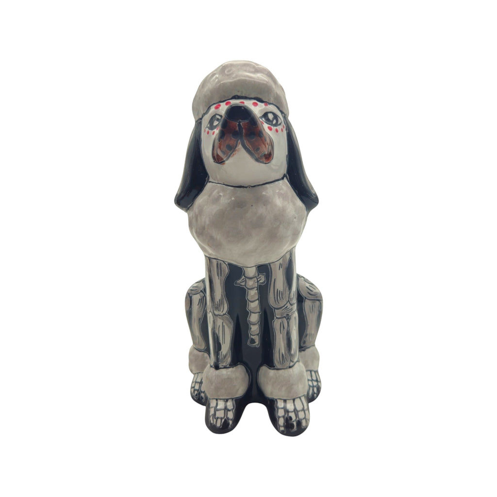 Talavera Poodle Statue | Day of the Dead Ceramic Art Talavera Statue La Vie Bien Talavera Poodle Statue | Day of the Dead Ceramic Art