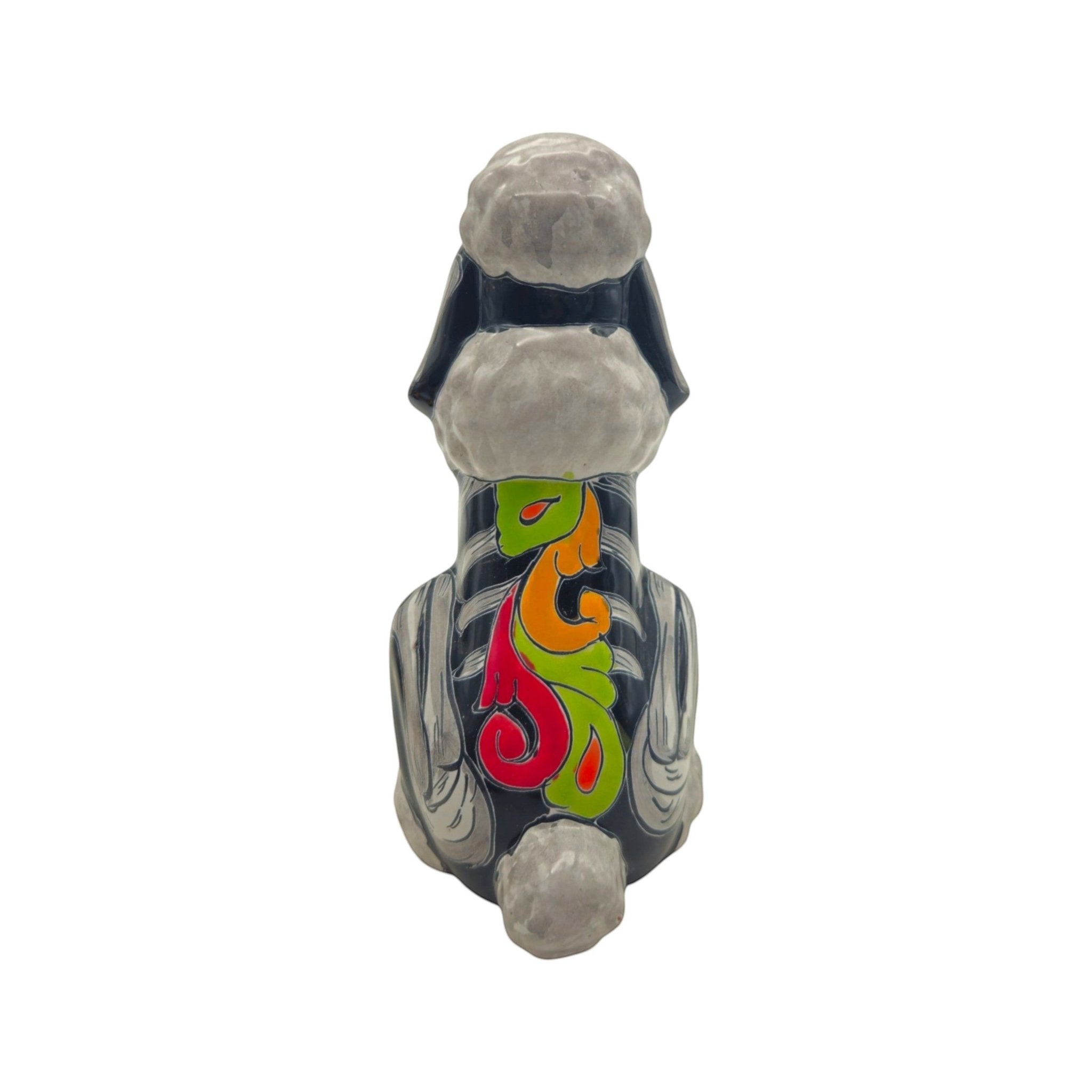 Talavera Poodle Statue | Day of the Dead Ceramic Art Talavera Statue La Vie Bien Talavera Poodle Statue | Day of the Dead Ceramic Art
