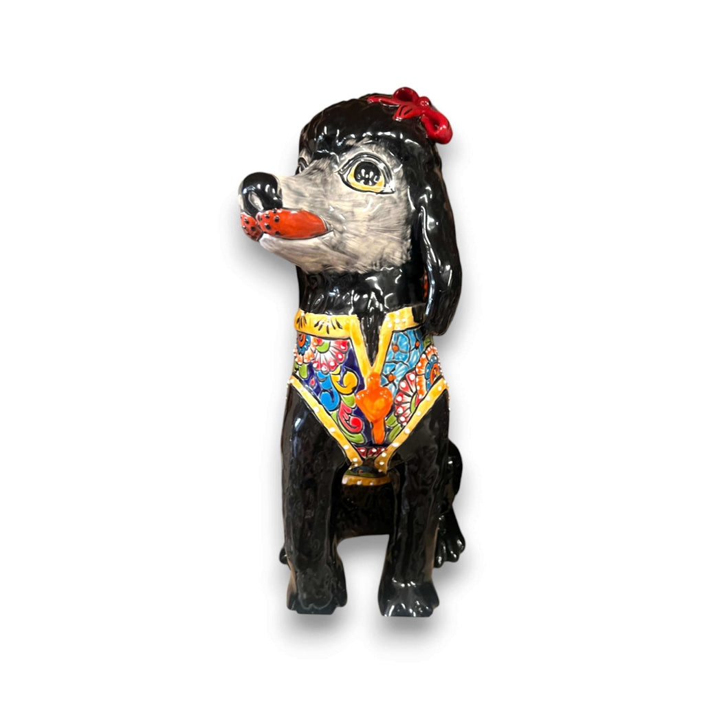 Talavera Poodle Statue | Hand-Painted Mexican Dog Decor Talavera Statue La Vie Bien Talavera Poodle Statue | Hand-Painted Mexican Dog Decor