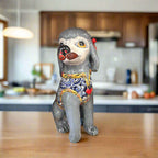 Talavera Poodle Statue | Hand - Painted Mexican Dog Decor Talavera Statue La Vie Bien Talavera Poodle Statue | Hand - Painted Mexican Dog Decor