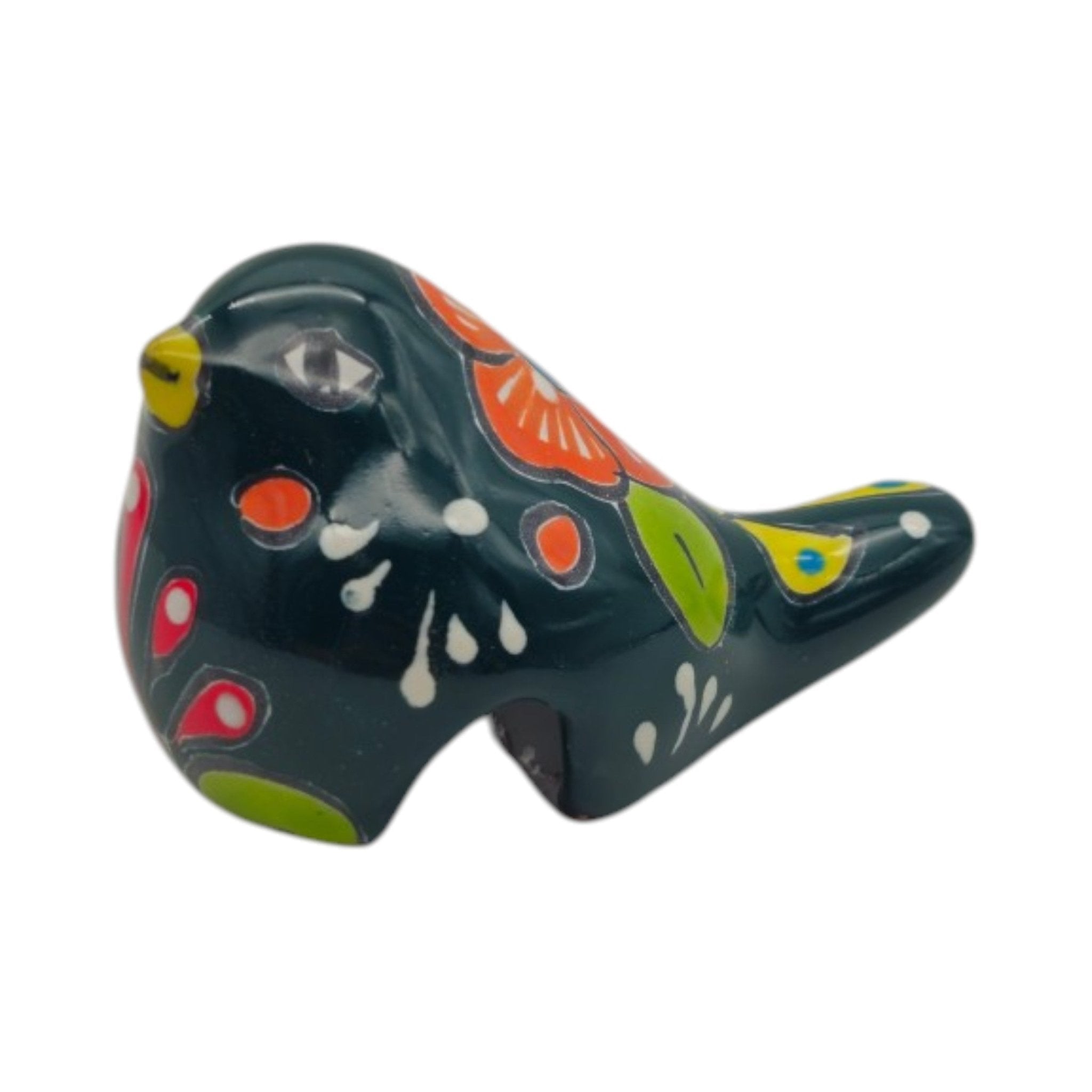 Talavera Pot Perching Bird | Handpainted Mexican Accent Talavera Figurine La Vie Bien Talavera Pot Perching Bird | Handpainted Mexican Accent