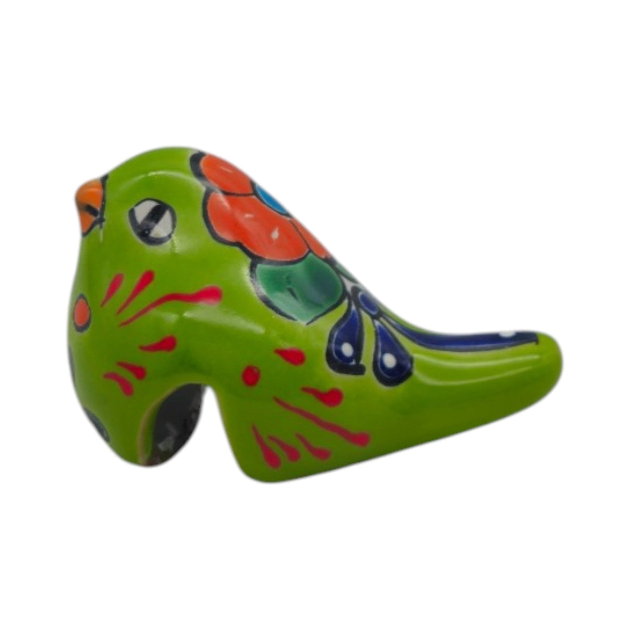 Talavera Pot Perching Bird | Handpainted Mexican Accent Talavera Figurine La Vie Bien Talavera Pot Perching Bird | Handpainted Mexican Accent