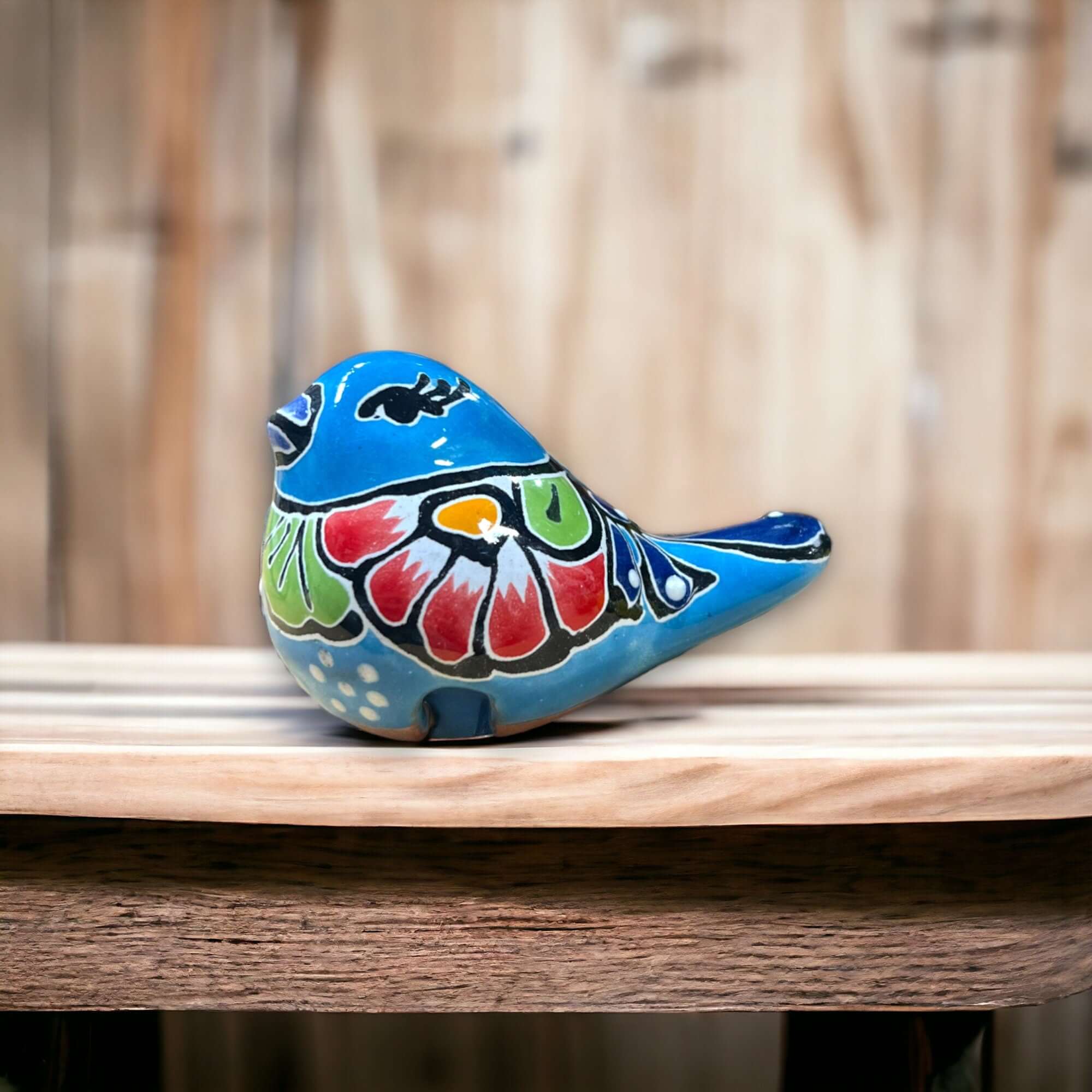 Talavera Pot Perching Bird | Handpainted Mexican Accent Talavera Figurine La Vie Bien Talavera Pot Perching Bird | Handpainted Mexican Accent
