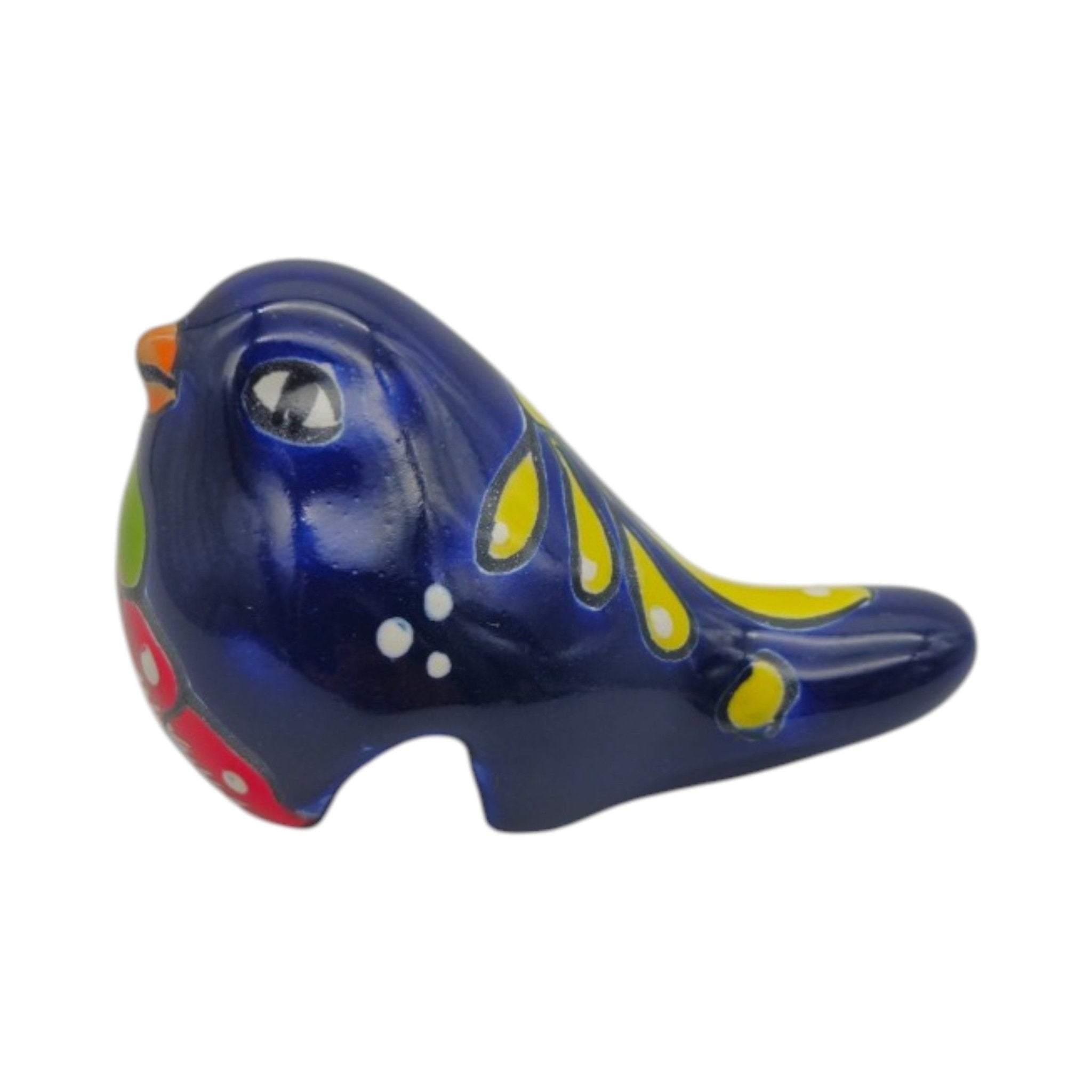 Talavera Pot Perching Bird | Handpainted Mexican Accent Talavera Figurine La Vie Bien Talavera Pot Perching Bird | Handpainted Mexican Accent