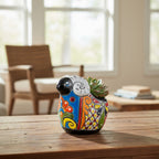 Talavera Ram Planter | Colorful Mexican Sheep Ceramic Pot Talavera Planter La Vie Bien Talavera Ram Planter | Colorful Mexican Sheep Ceramic Pot