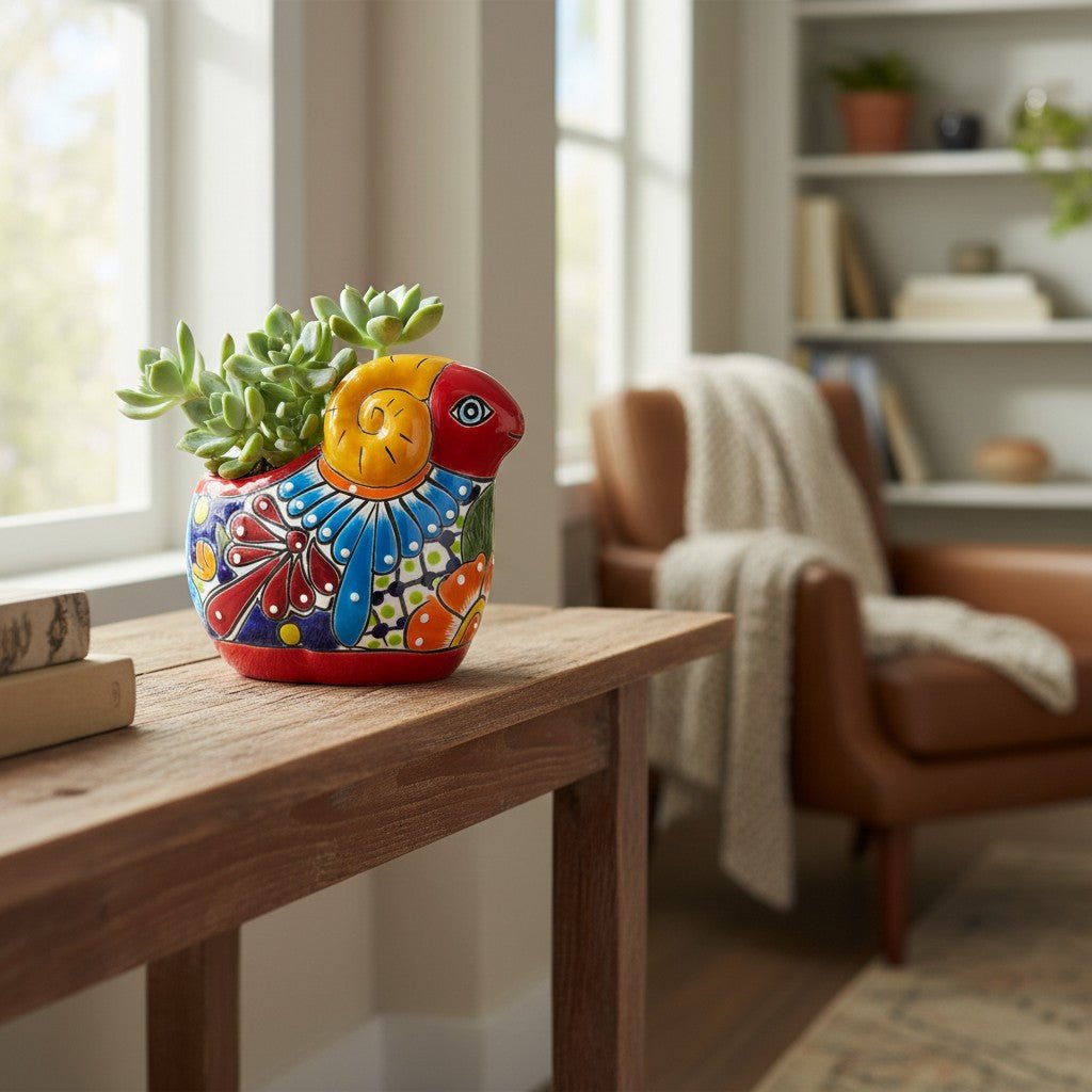 Talavera Ram Planter | Colorful Mexican Sheep Ceramic Pot Talavera Planter La Vie Bien Talavera Ram Planter | Colorful Mexican Sheep Ceramic Pot