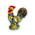 Talavera Rooster Statue | Colorful Handmade Mexican Farmhouse Decor Talavera Statue La Vie Bien Talavera Rooster Statue | Colorful Handmade Mexican Farmhouse Decor