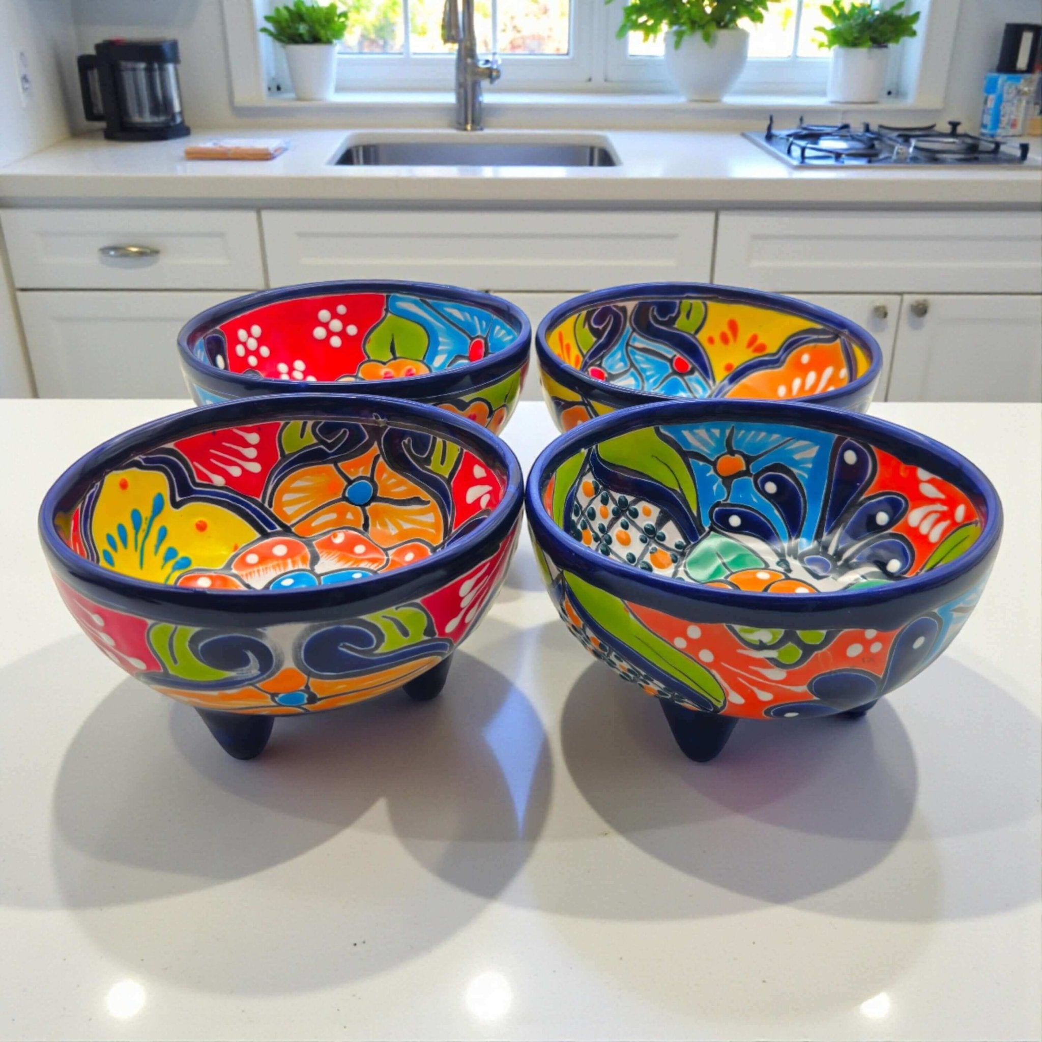Talavera Salsa Bowl | Handcrafted Mexican Molcajete Talavera Salsa Bowl La Vie Bien Talavera Salsa Bowl | Handcrafted Mexican Molcajete