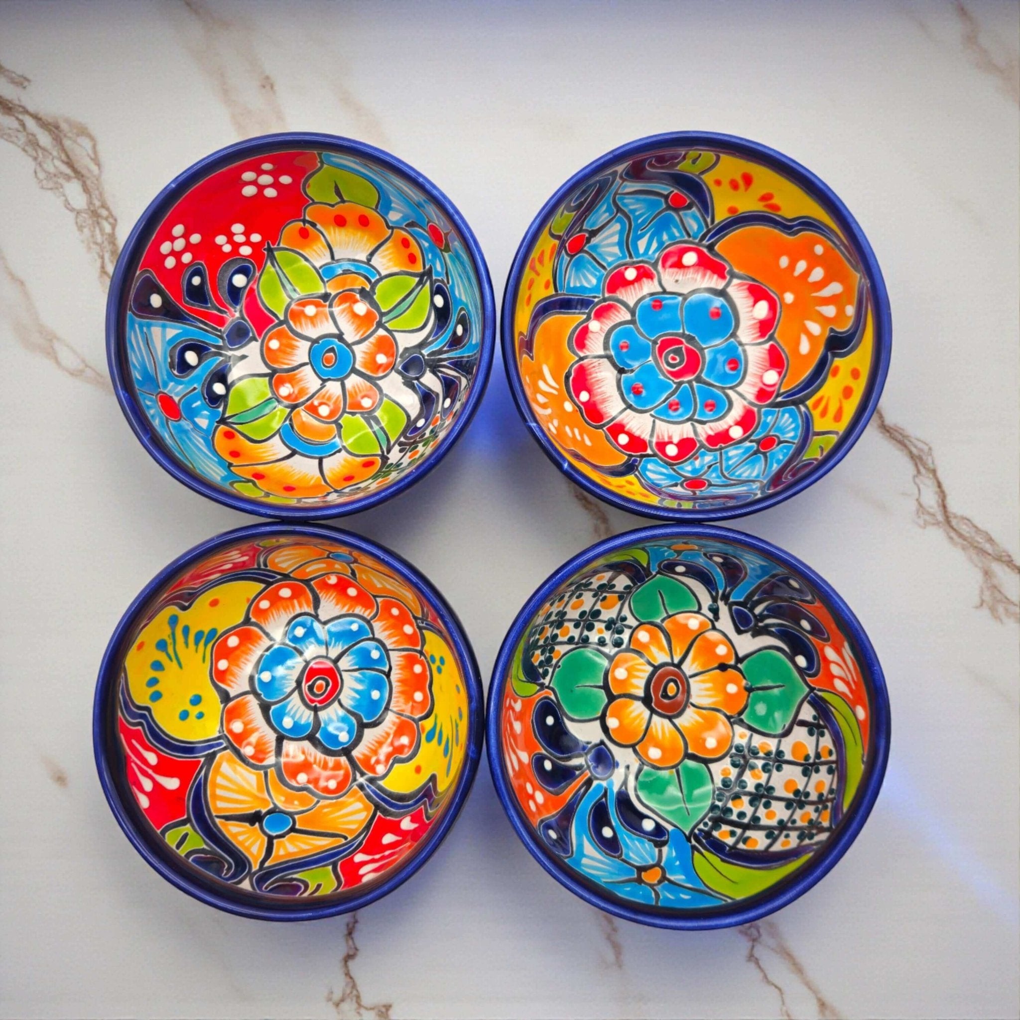 Talavera Salsa Bowl | Handcrafted Mexican Molcajete Talavera Salsa Bowl La Vie Bien Talavera Salsa Bowl | Handcrafted Mexican Molcajete