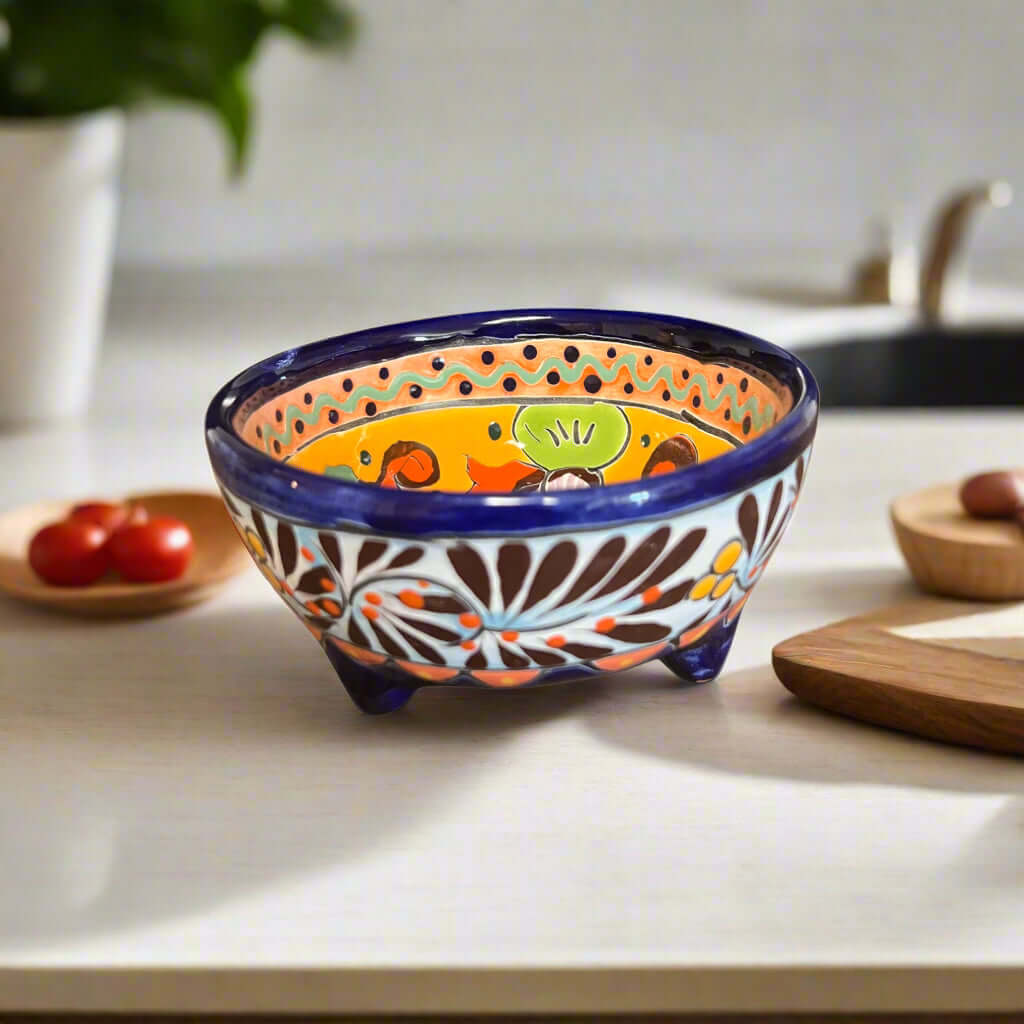 Talavera Salsa Bowl | Handmade Mexican Ceramic Sauce Dish Talavera Salsa Bowl La Vie Bien Talavera Salsa Bowl | Handmade Mexican Ceramic Sauce Dish