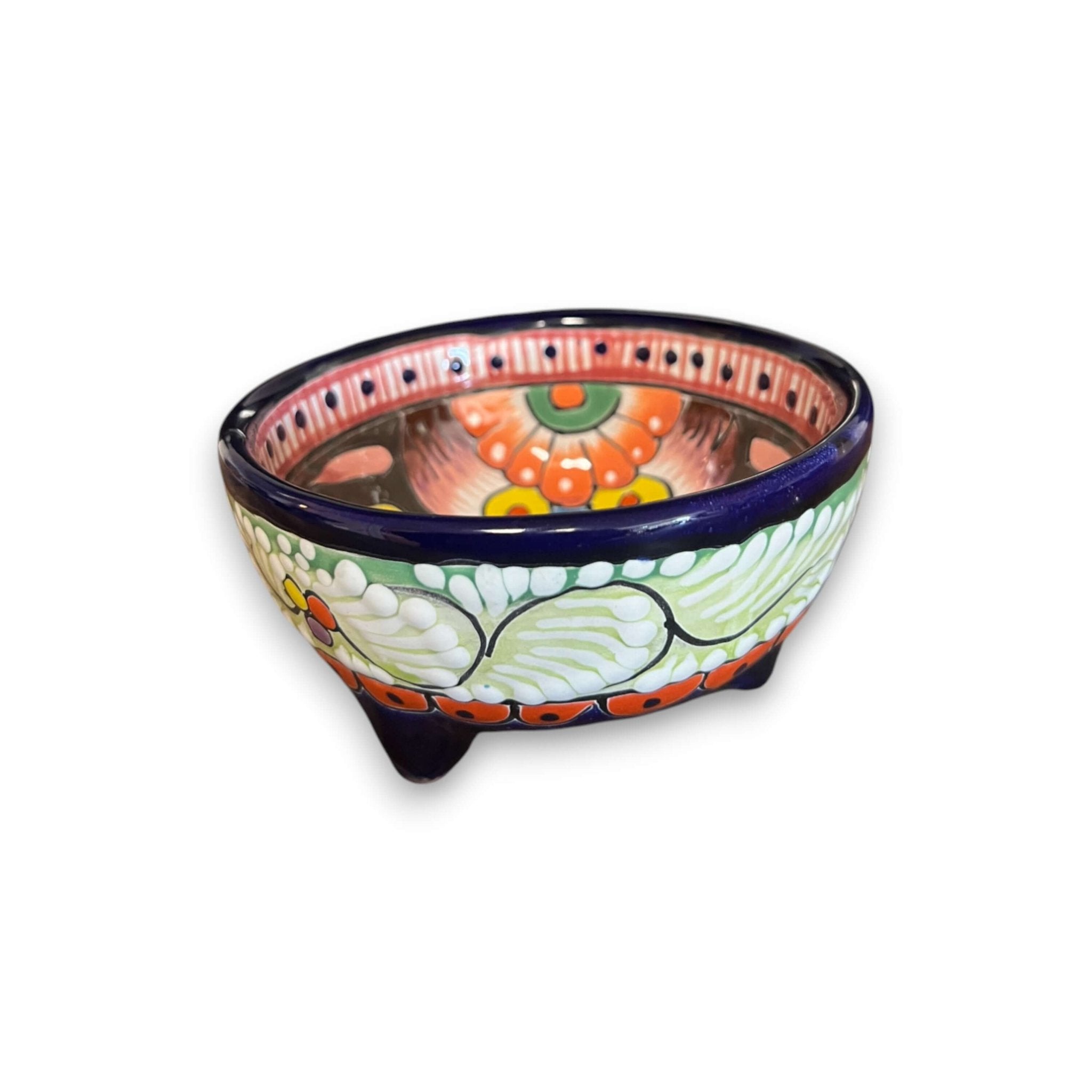 Talavera Salsa Bowl | Handmade Mexican Ceramic Sauce Dish Talavera Salsa Bowl La Vie Bien Talavera Salsa Bowl | Handmade Mexican Ceramic Sauce Dish