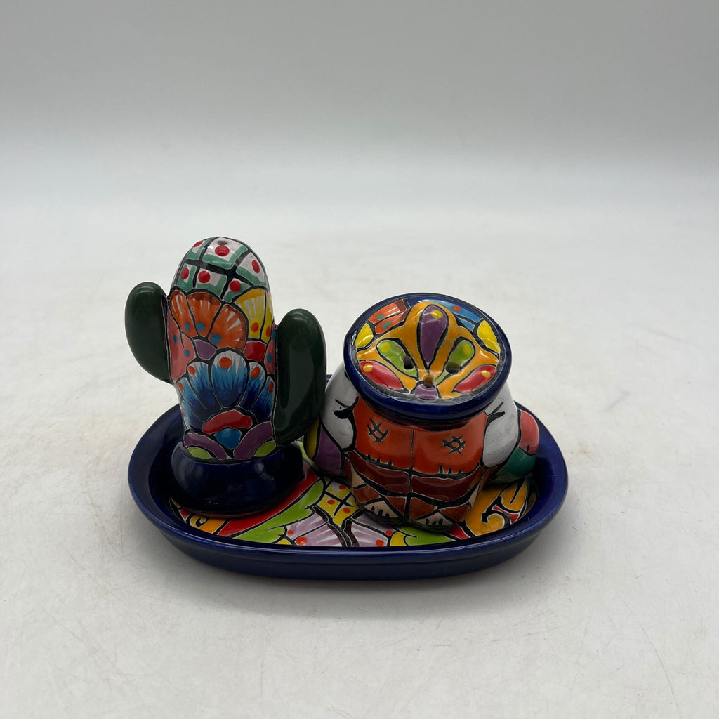 Talavera Salt and Pepper Shakers | Cactus & Panchito Design