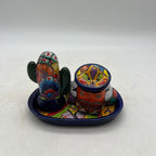 Talavera Salt and Pepper Shakers | Cactus & Panchito Design