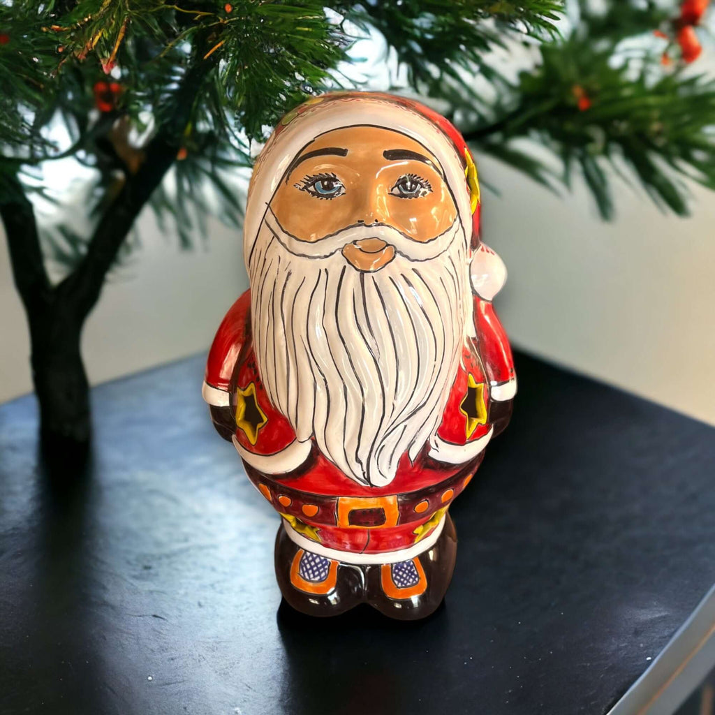 Talavera Santa Statue | Hand - Painted Holiday Decor Talavera Statue La Vie Bien Talavera Santa Statue | Hand - Painted Holiday Decor