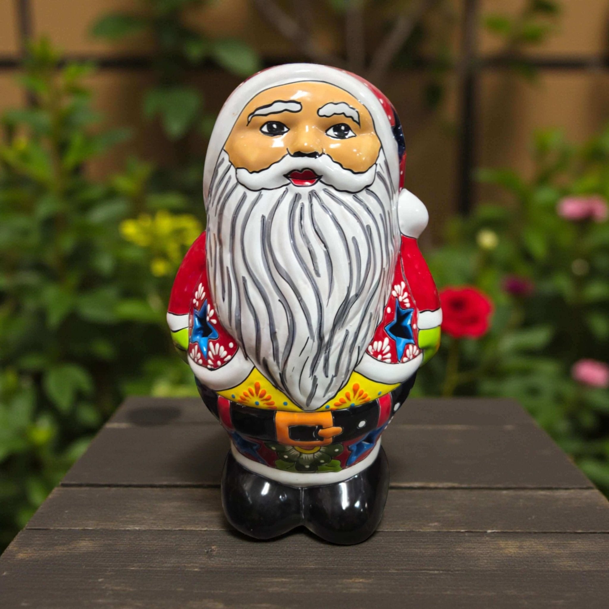 Talavera Santa Statue | Hand - Painted Holiday Decor Talavera Statue La Vie Bien Talavera Santa Statue | Hand - Painted Holiday Decor