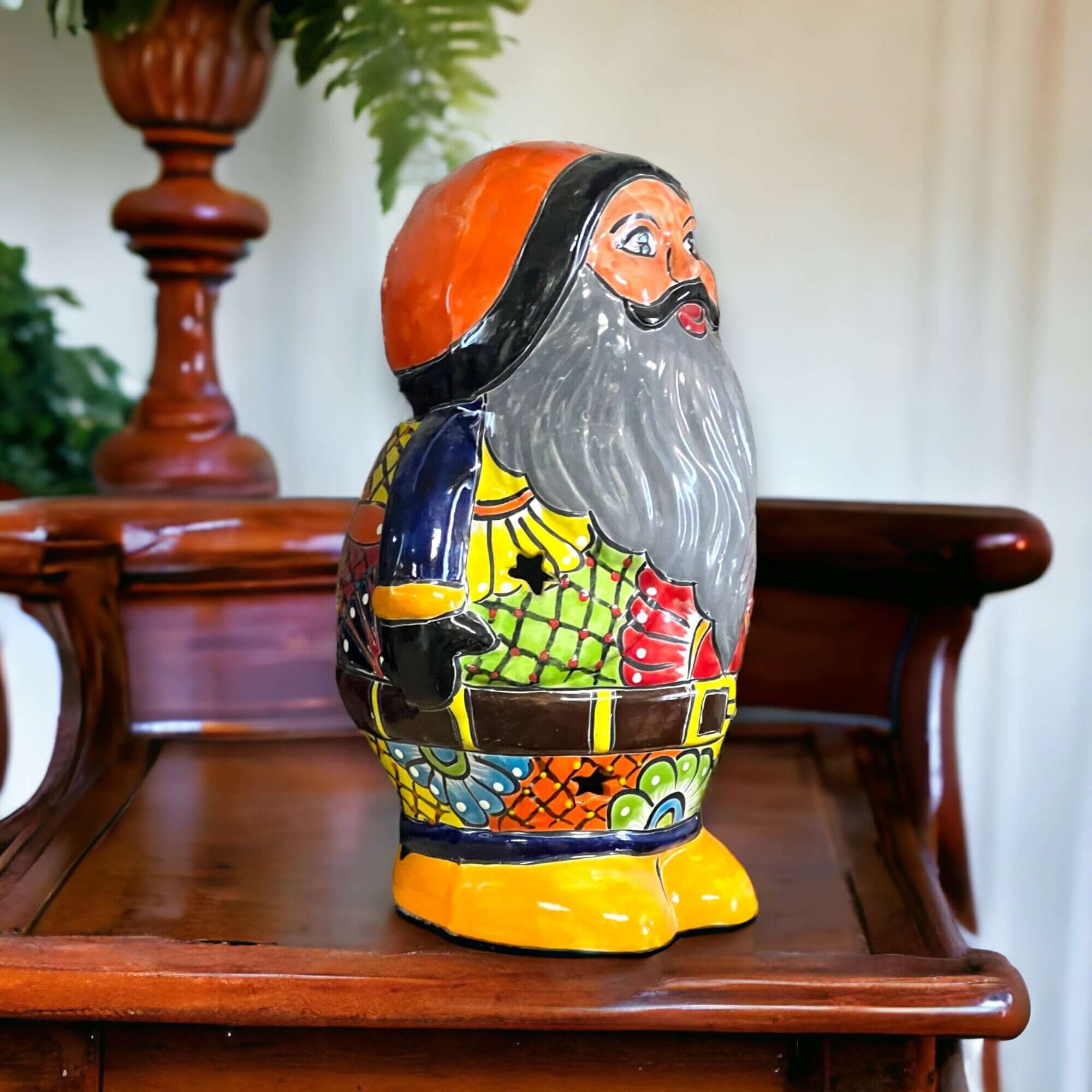 Talavera Santa Statue | Hand - Painted Holiday Decor Talavera Statue La Vie Bien Talavera Santa Statue | Hand - Painted Holiday Decor