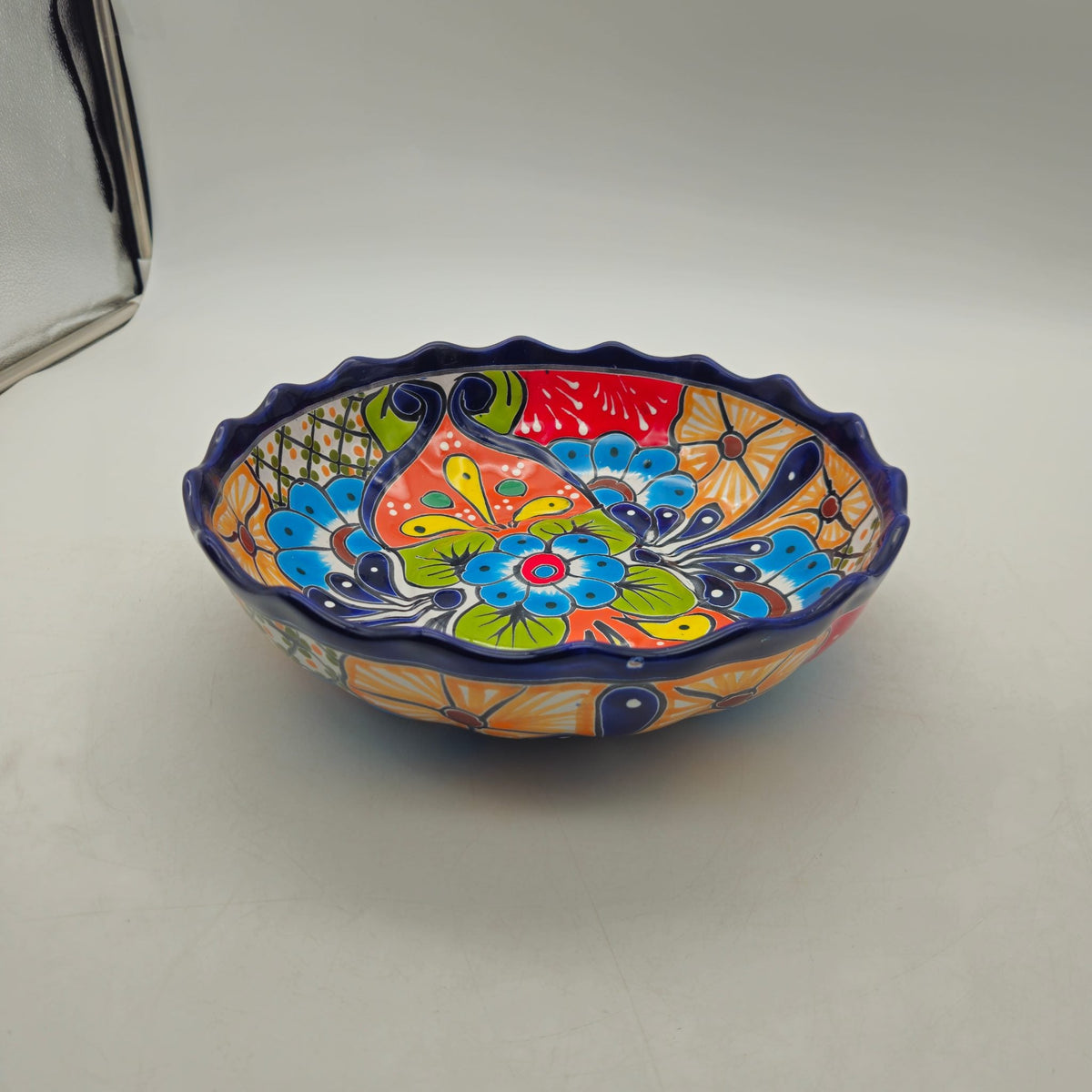 Talavera Scalloped Bowl | Colorful Hand-Painted Mexican Ceramic