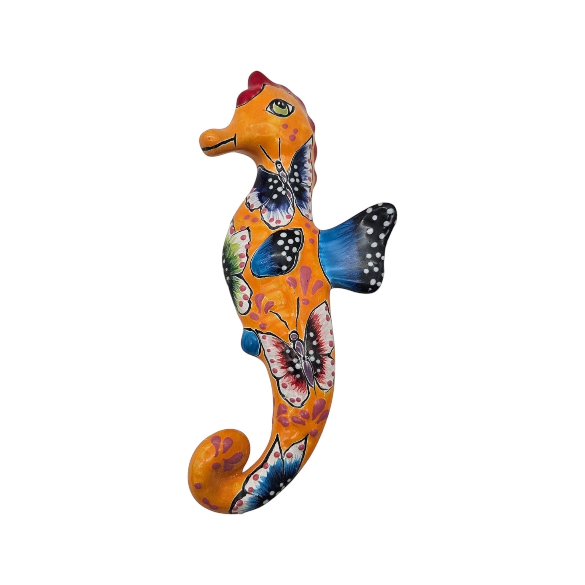 Talavera Seahorse Figurine | Hand-Painted Wall Art Talavera Figurine La Vie Bien Talavera Seahorse Figurine | Hand-Painted Wall Art