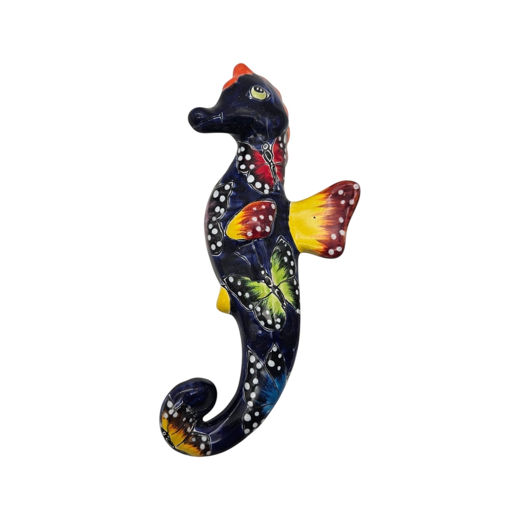 Talavera Seahorse Figurine | Hand-Painted Wall Art Talavera Figurine La Vie Bien Talavera Seahorse Figurine | Hand-Painted Wall Art