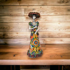 Talavera Skeleton Bride & Groom Set | Day of the Dead Pottery Talavera Statue La Vie Bien Talavera Skeleton Bride & Groom Set | Day of the Dead Pottery