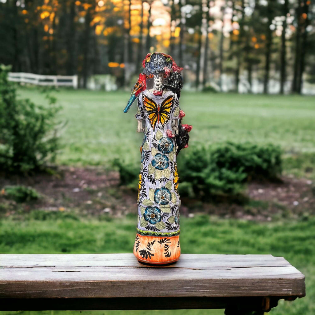 Talavera Skeleton Bride & Groom Set | Day of the Dead Pottery Talavera Statue La Vie Bien Talavera Skeleton Bride & Groom Set | Day of the Dead Pottery