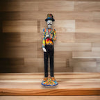 Talavera Skeleton Bride & Groom Set | Day of the Dead Pottery Talavera Statue La Vie Bien Talavera Skeleton Bride & Groom Set | Day of the Dead Pottery