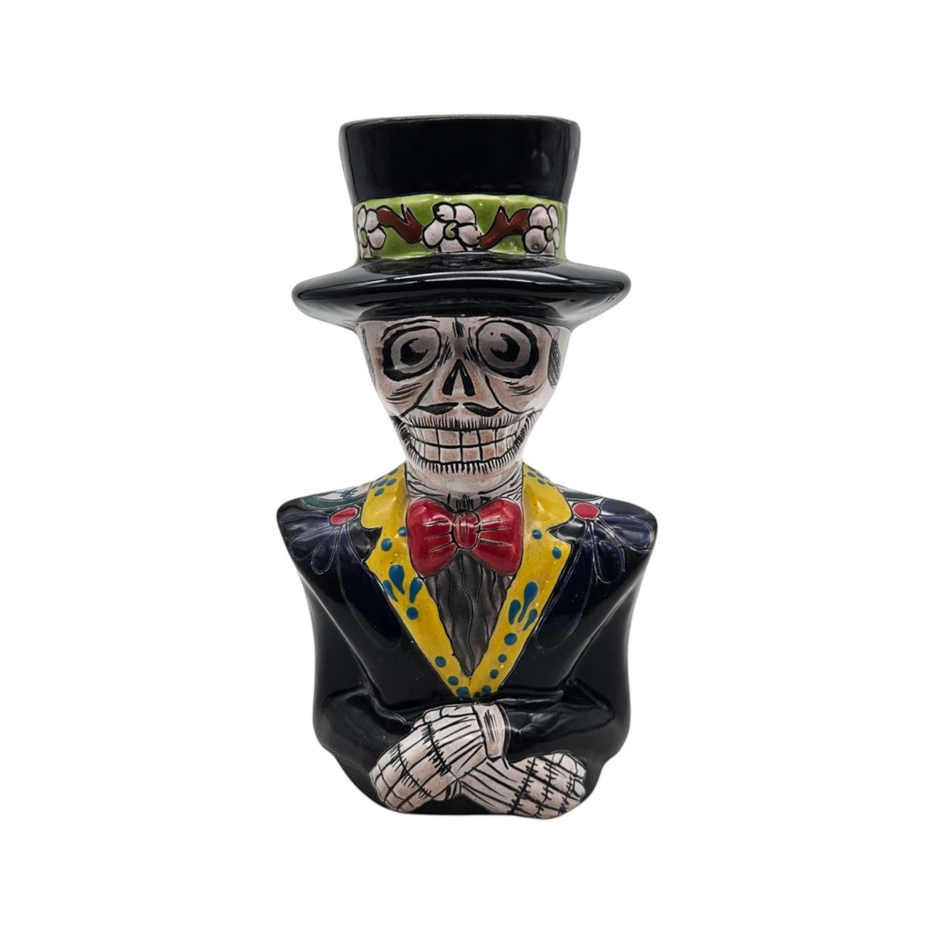 Talavera Skeleton Statue | Day of the Dead Catrin Talavera Planter La Vie Bien Talavera Skeleton Statue | Day of the Dead Catrin