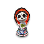 Talavera Skeleton Woman | Day of the Dead Figurine in Traditional Dress Talavera Statue La Vie Bien Talavera Skeleton Woman | Day of the Dead Figurine in Traditional Dress