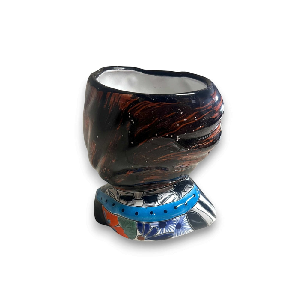Talavera Skull Girl Planter | Hand-Painted Day of the Dead Pot Talavera Planter La Vie Bien Talavera Skull Girl Planter | Hand-Painted Day of the Dead Pot