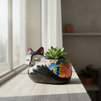 Talavera Sleeping Fox Planter | Hand-Painted Mexican Pottery Talavera Planter La Vie Bien Talavera Sleeping Fox Planter | Hand-Painted Mexican Pottery