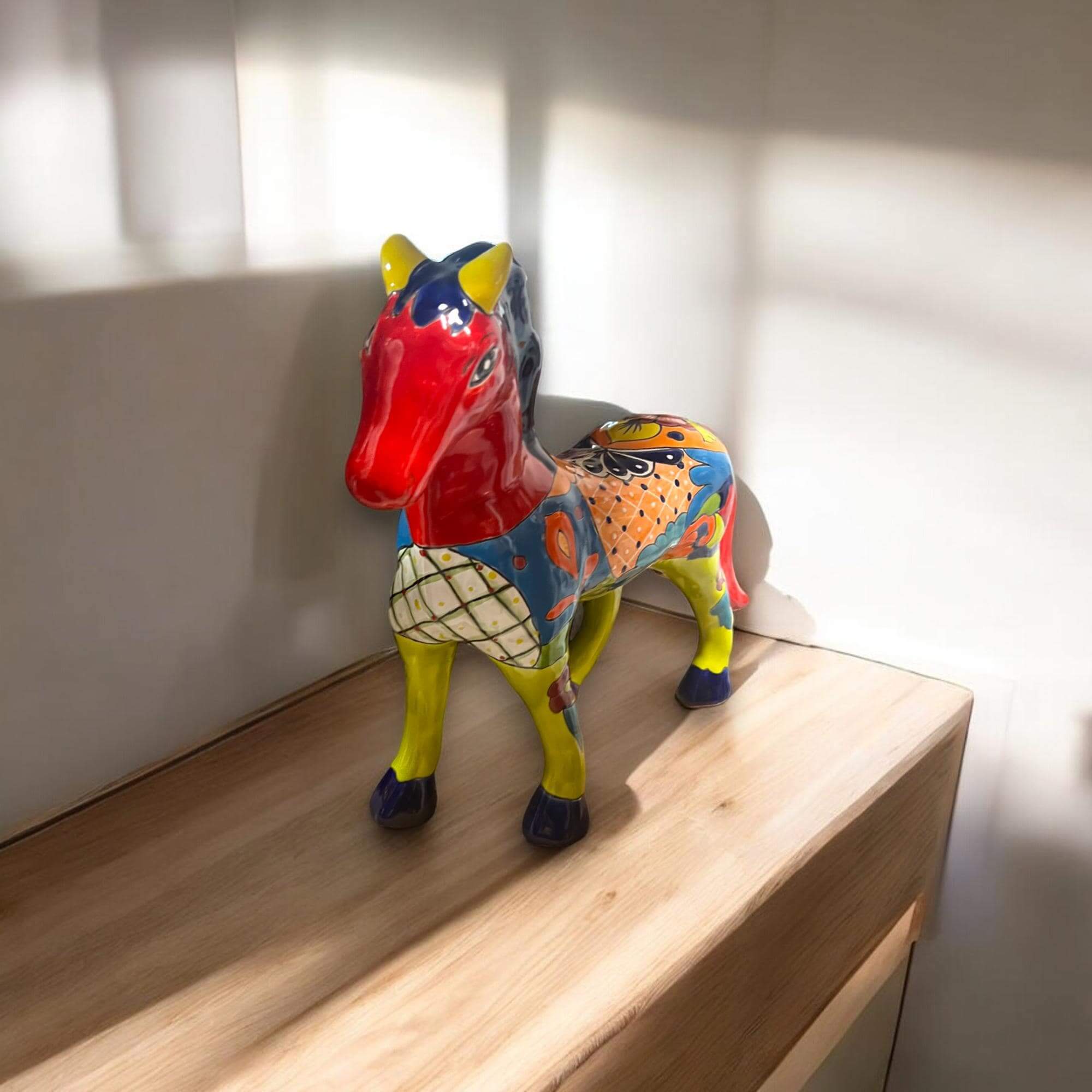 Talavera Small Horse Statue | Vibrant Hand-Painted Mexican Decor Talavera Statue La Vie Bien Talavera Small Horse Statue | Vibrant Hand-Painted Mexican Decor