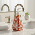 Talavera Soap Dispenser | Brown & White Pyramid Design Talavera Soap Dispenser La Vie Bien Talavera Soap Dispenser | Brown & White Pyramid Design