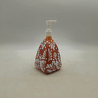 Talavera Soap Dispenser | Brown & White Pyramid Design