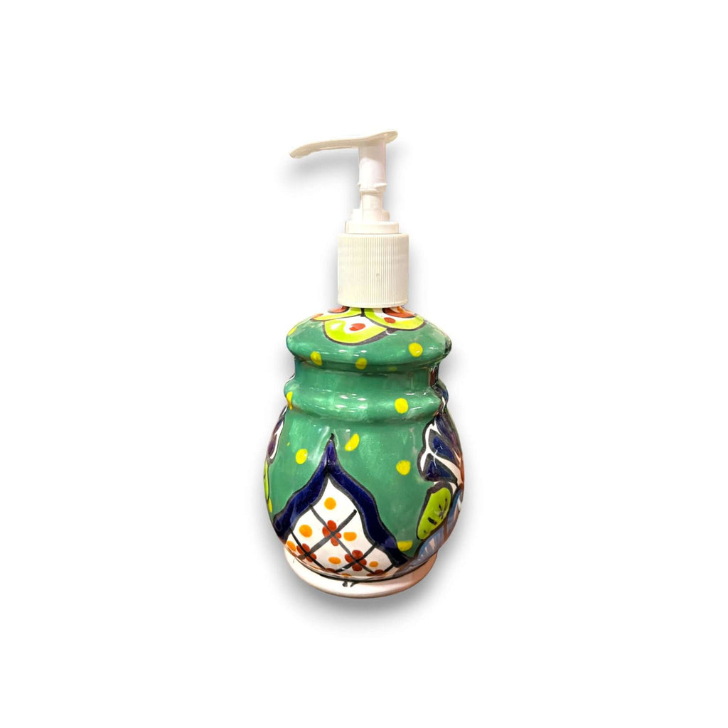 Talavera Soap Dispenser | Hand-Painted Mexican Ceramic Bathroom Decor Talavera Soap Dispenser La Vie Bien Talavera Soap Dispenser | Hand-Painted Mexican Ceramic Bathroom Decor