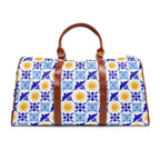 Talavera Sol Tile Print Waterproof Travel Bag, Duffle with Sun and Bird Pattern Bags La Vie Bien Talavera Sol Tile Print Waterproof Travel Bag, Duffle with Sun and Bird Pattern