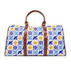 Talavera Sol Tile Print Waterproof Travel Bag, Duffle with Sun and Bird Pattern Bags La Vie Bien Talavera Sol Tile Print Waterproof Travel Bag, Duffle with Sun and Bird Pattern