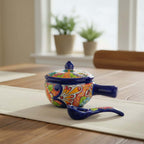 Talavera Soup Bowl with Lid | Hand-Painted Ceramic Talavera Salsa Bowl La Vie Bien Talavera Soup Bowl with Lid | Hand-Painted Ceramic